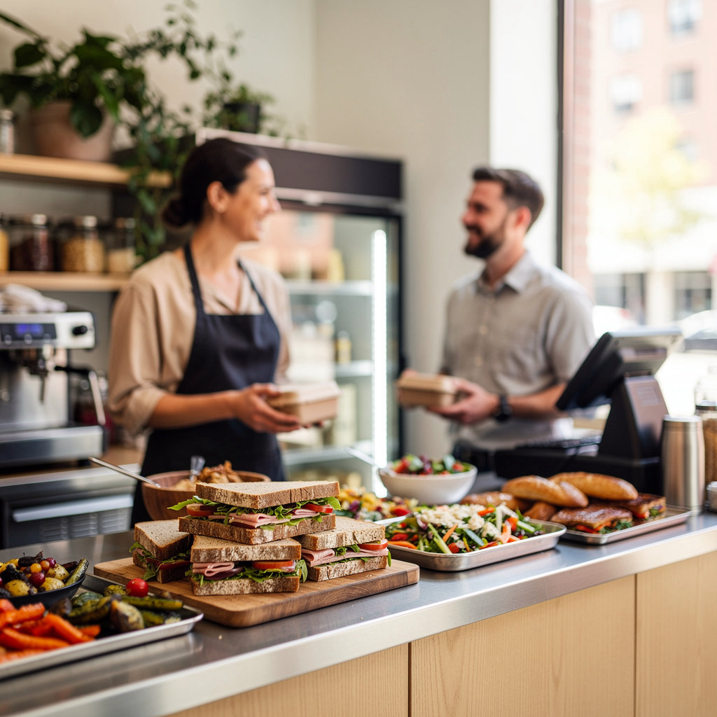 Fresh deli sandwiches and prepared foods at Red Sands Market and Deli in Santa Barbara